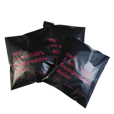 Custom Eco Friendly PLA+Corn Starch Compostable Postage Mailer Bags Cloth Biodegradable Packaging Bags with Zip Lock