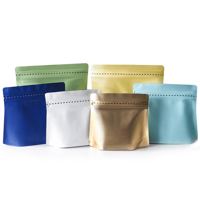 Colorful Mylar Foil Stand Up Single Zipper Package Bag Recyclable Self Sealing Zip Lock Coffee Bean Dry Food Storage Bag