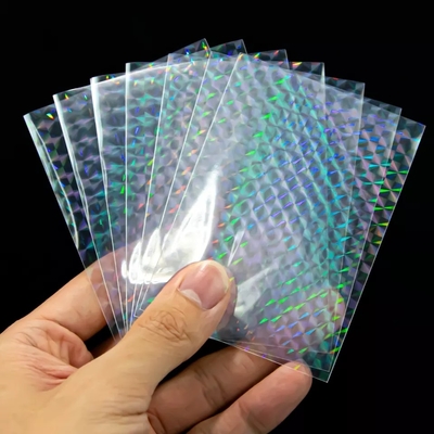 보드 게임 PP 연약한 플라스틱 카드는 무지개 투명한 레이저 명확한 광택이 없는 소매를 답니다