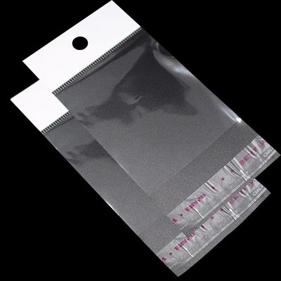 셀프 접착제 투명한 오프 플라스틱 백, 2 밀리리터 / 0.05 밀리미터 문구류 선물 헤더 봉투 패키징