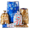 Wholesale Christmas Santa Kids Plastic Drawstring Cookie Candy Toys Goodies Bag Packaging